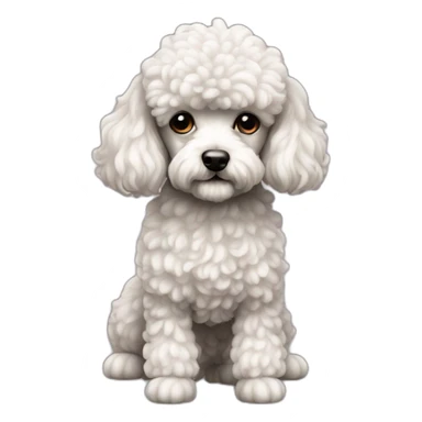 Dog poodle miniature full-height sticker