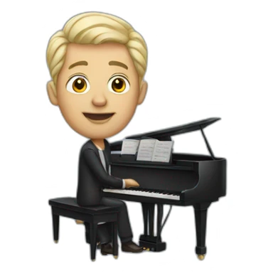 Man with Piano sticker