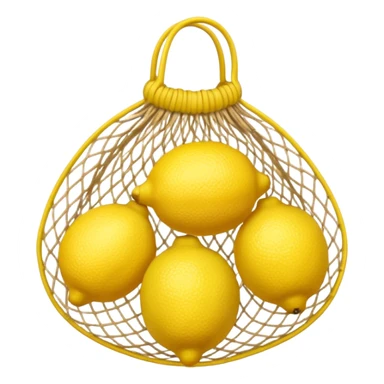 lemons on beige mesh bag sticker