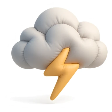 thunderstorm cloud with lightning sticker