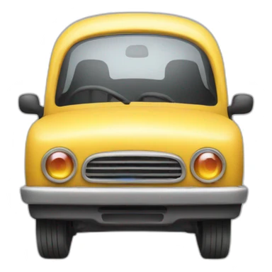  automobile whith surprised emotion sticker