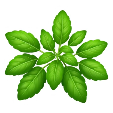 Cinematic Realistic Oregano Emoji, Bold and aromatic, with dark green leaves that radiate flavor and warmth. The plant’s rounded leaves create a lush, hearty growth, while the distinct scent invites comfort and coziness. Soft glowing outline, capturing the essence of bold flavor and herbal richness in a sprig of oregano! sticker
