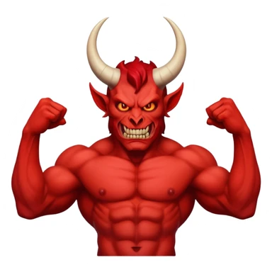satan head and torso sticker