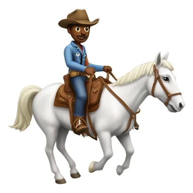 Cowboy riding a horse  sticker
