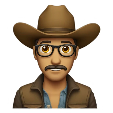 Un vaquero con lentes sticker