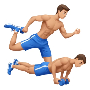 glute-bridges-exercise guy with blue shorts  sticker