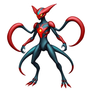 Deoxys-Yveltal-Darkrai-Fakémon-hybrid-creature (full body)  sticker