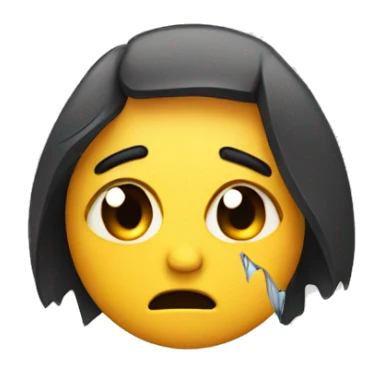 Sad emoji broken hearted sticker