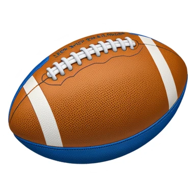 blue american football ball sticker