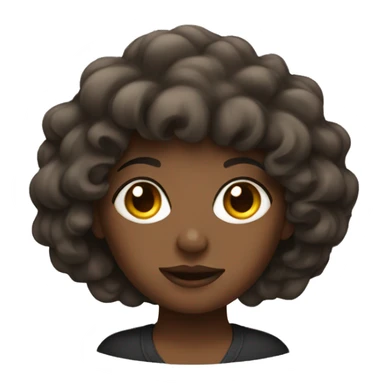 Black girl with wig  sticker