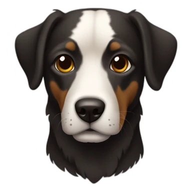 Perro de raza "mastín español" de color negro con las patas marrones sticker