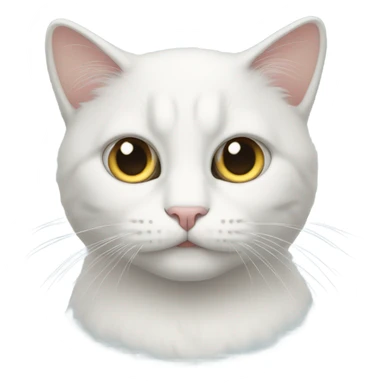 Cat with no pupils sticker