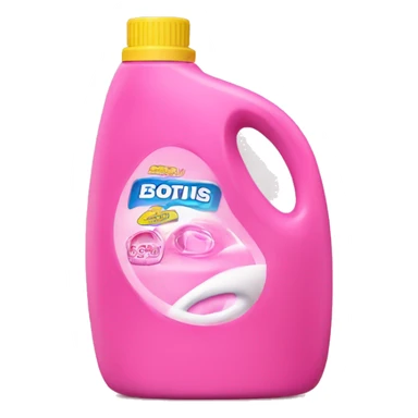 Pink laundry detergent sticker