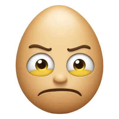 Angry egg head emoji sticker