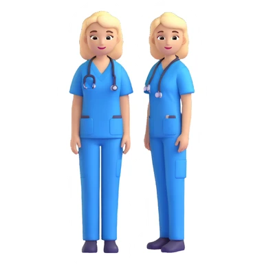 healthcare worker in scrubs sticker