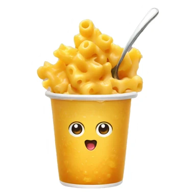 shock emoji with mac n cheese bites, tanghulu and honey calamnsi juice sticker