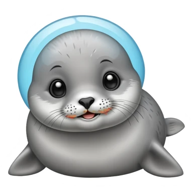 Cute smiling baby seal sticker