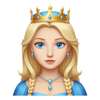 blonde queen blue eyes sticker
