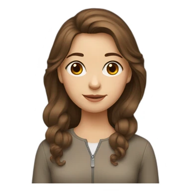 Russian girl with brown hair sticker