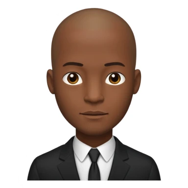 a tall dark hansome black man shaved head sticker