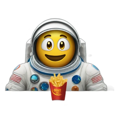 Un astronote dans un fast food sticker
