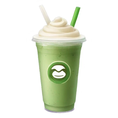 Iced matcha latte in to go cup  sticker