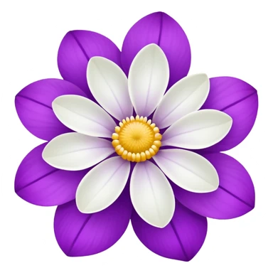 White flower and a purple flower sticker