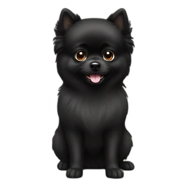Black Pomeranian sticker
