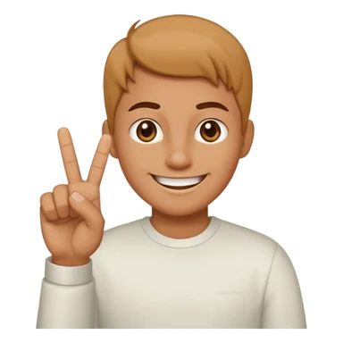 smiling and showing the middle finger sticker