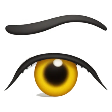 eye, with false eyelashes sticker