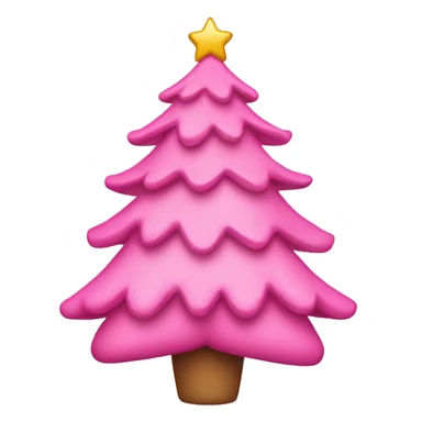 Pink Christmas tree with bows sticker