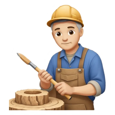 Wood Carving Craftsman sticker