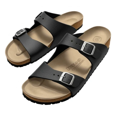 black birkenstock emoji sticker