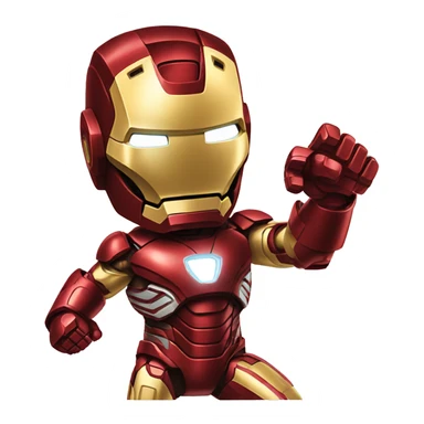 iron man showing thumbs DOWN with his hand sticker