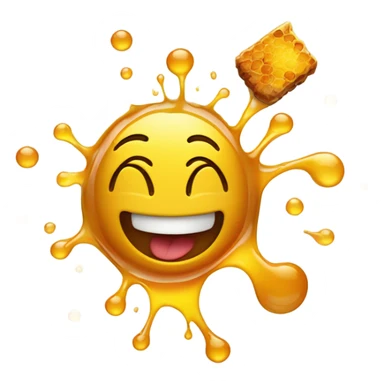 Happily puking honey sticker