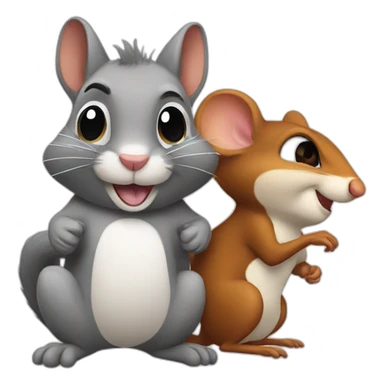 squirrel and rat sticker