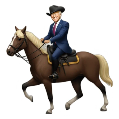 joe biden riding a horse sticker