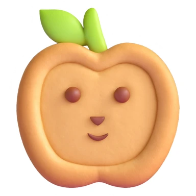 apple cookie with cinnamon sticker