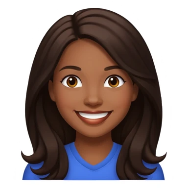 Brandi Williams with dark brown long hair sticker