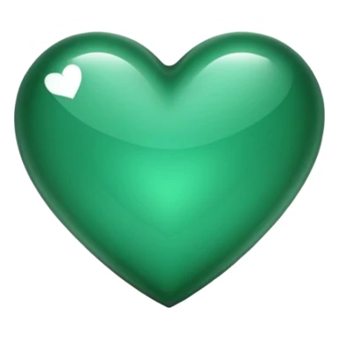 emerald green heart sticker