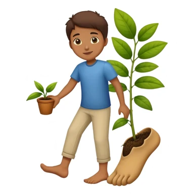 une plante de pied sticker