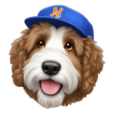 bernedoodle mets hat sticker