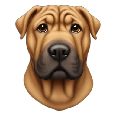 brown Sharpei sticker