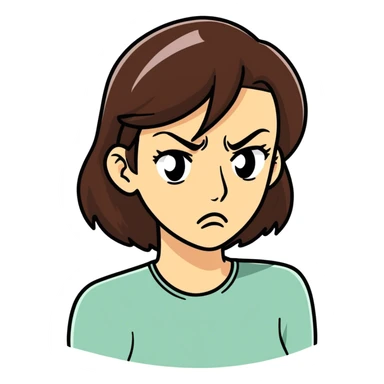 A brunette woman really more disgusted at her bf and tiny bit mad sticker