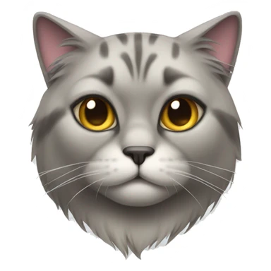 Long hair tubby cat sticker