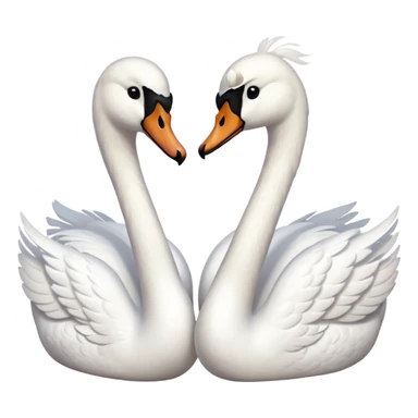 Swan couple love sticker
