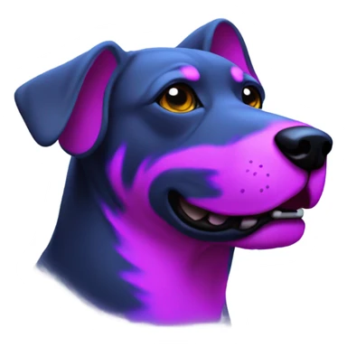 Neon dog sticker