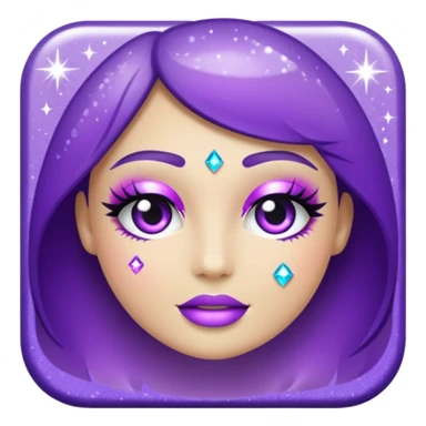 glitter purple remedy sticker