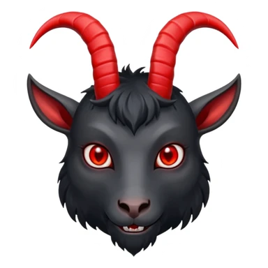 Goat evil sticker