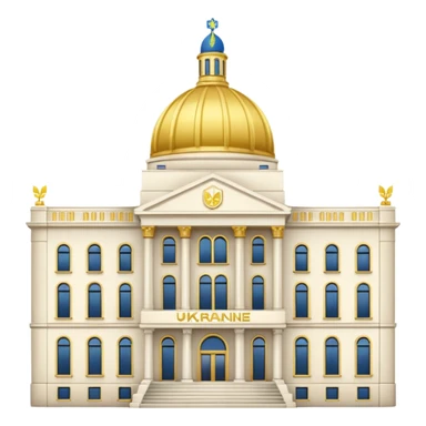 make the png emoji of Ukraine president's office building sticker